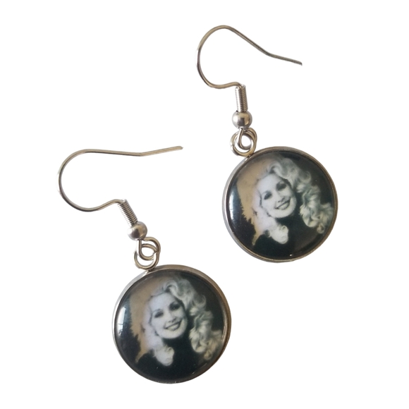 Handcrafted Dolly Parton Earrings - Picture 2 of 4